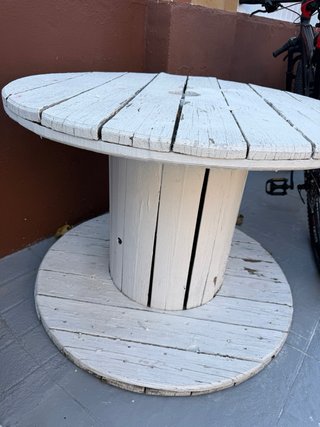 Mesa Auxiliar de Bobina de Madera