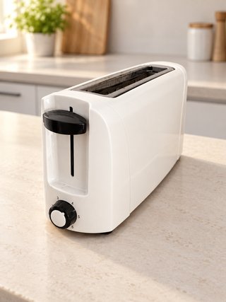 Tostadora Eléctrica Blanca Compacta