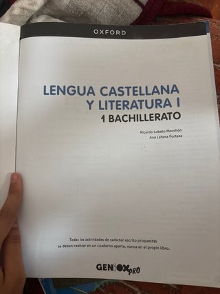 Lengua castellana y literatura I. Libro del est...