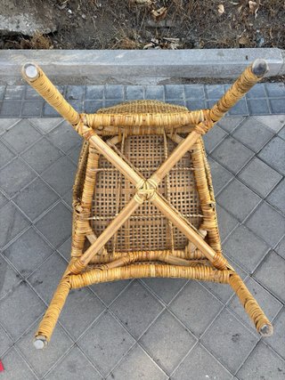 Silla de Mimbre con Cojín
