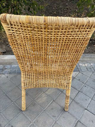 Silla de Mimbre con Cojín