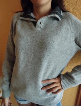 Jersey gris hombre