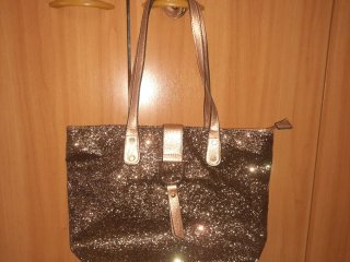 Borsa shopper reversibile fantasia maculata