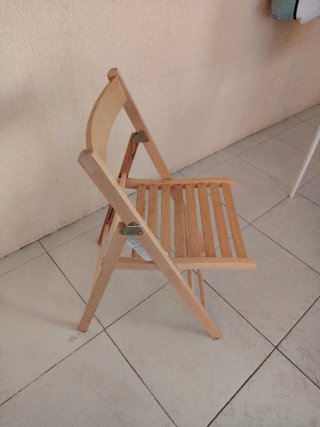 Silla Plegable de Madera Maciza