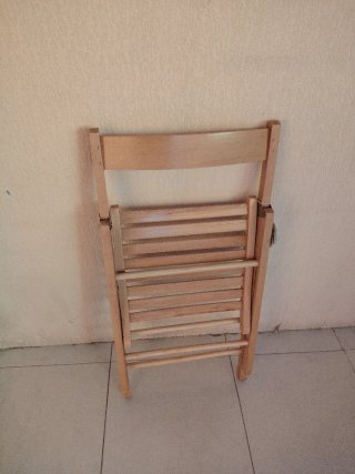 Silla Plegable de Madera Maciza