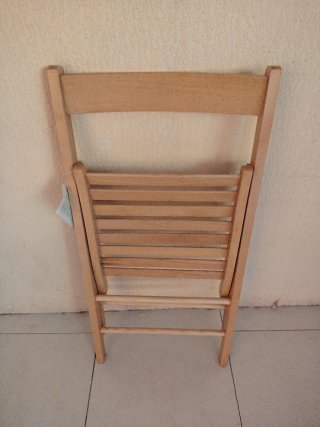 Silla Plegable de Madera Maciza