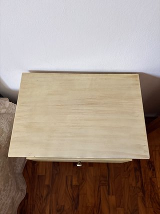 Coppia Comodini Shabby Chic Vintage Legno Crema
