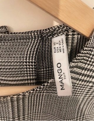 Blusa Mango Cuadros Mujer