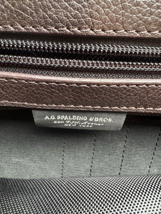 Valigetta AG Spalding & Bros vintage marrone