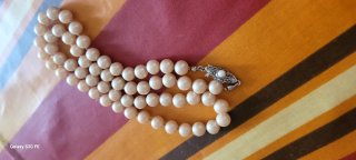 Collana  antica perle coltivate e argento 800