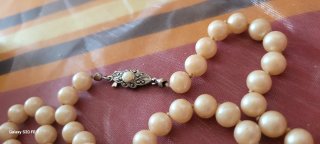 Collana  antica perle coltivate e argento 800