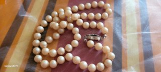 Collana  antica perle coltivate e argento 800