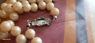 Collana  antica perle coltivate e argento 800