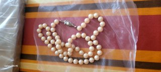 Collana  antica perle coltivate e argento 800