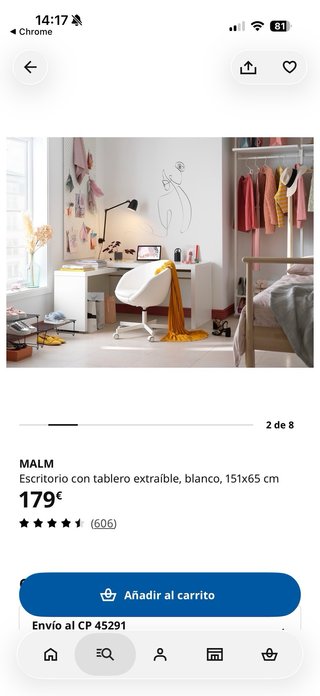 Escritorio Negro de Madera