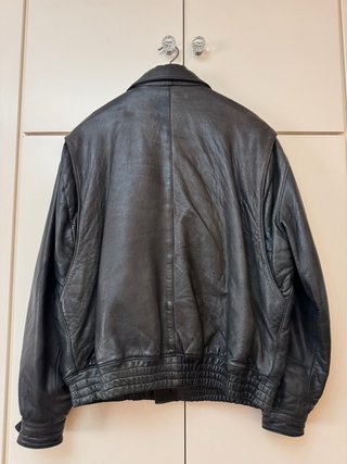 Chaqueta de Piel Negra Hombre