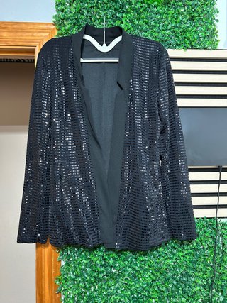 Blazer Negro Lentejuelas Fiesta