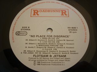 Flotsam And Jetsam - "No Place For Disgrace" LP