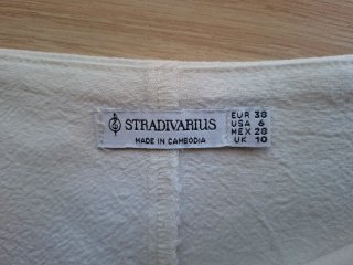 Falda pantalón blanca Stradivarius