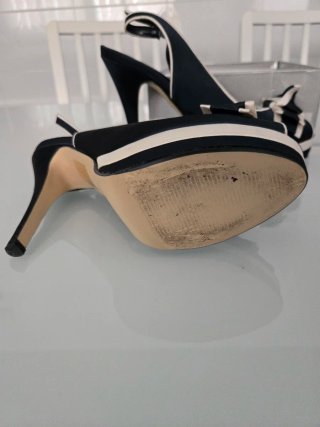 Zapatos AVANZA Tacon Peep Toe Negro Beige