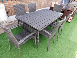 Conjunto de Terraza: Mesa y 6 Sillas