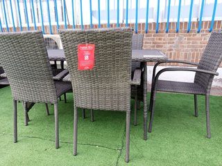 Conjunto de Terraza: Mesa y 6 Sillas