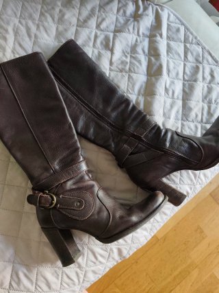 Botas de piel marrones talla 38