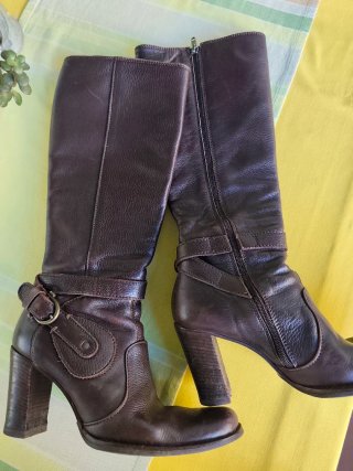 Botas de piel marrones talla 38