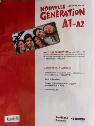 NOUVELLE GENERATION A1/A2 Libro 1Bachillerato