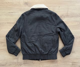 Cazadora Bomber ZARA Gris Estilo Aviador