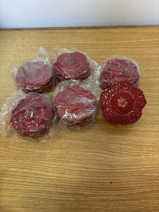 Lote de 6 Cajas Metálicas Decoradas Forrado tercio