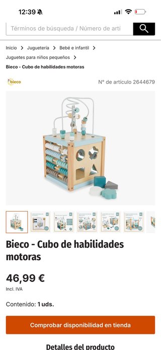 Cubo de Actividades Motoras de Madera