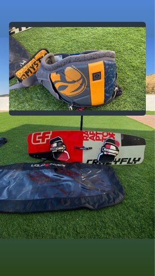 Equipo de Kitesurf: Tabla CrazyFly y Arnés