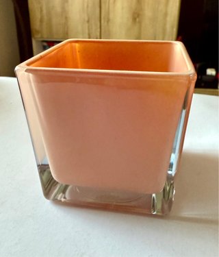 Vaso in vetro rosa pastello