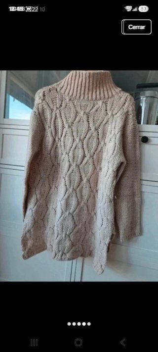 Jersey de ochos beige talla M