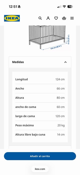 Cuna madera Ikea Sniglar