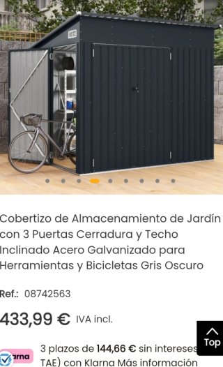 Caseta Cobertizo de Almacenamiento de Jardín