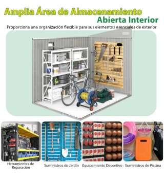 Caseta Cobertizo de Almacenamiento de Jardín