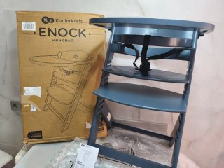 Trona de Madera Kinderkraft ENOCK nueva  gris azul