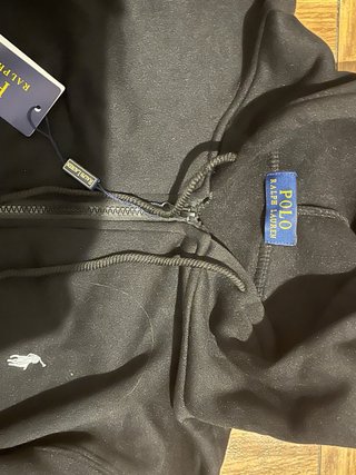 Felpa Ralph Lauren nera con zip