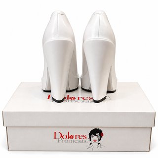 Nuevos Zapatos Mary Jane Blancos. Tacones 13cm