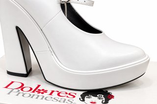Nuevos Zapatos Mary Jane Blancos. Tacones 13cm