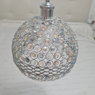 Lámpara colgante cristal plata