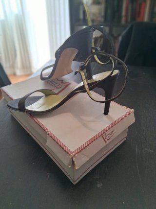 Sandalias de tacón fino Vermont negras talla 38