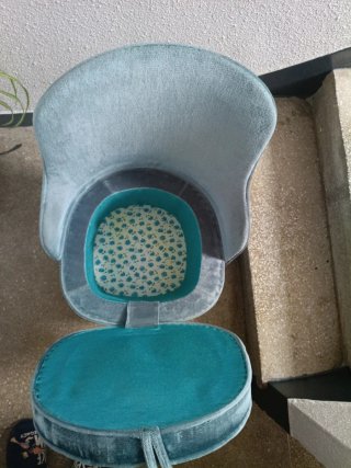 Butaca con Almacenaje de Terciopelo