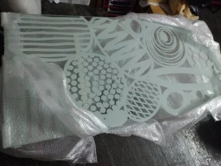 Mesa de Cristal 150x75 con Caballetes