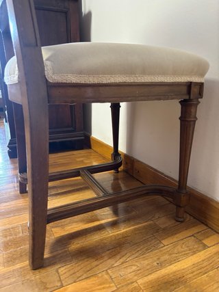 Sillas Vintage Caña y Tela (Conjunto)
