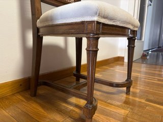 Sillas Vintage Caña y Tela (Conjunto)