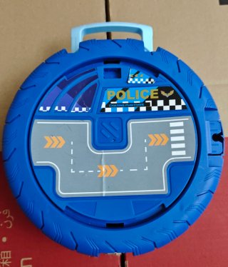 Pista de coches de policía para niños