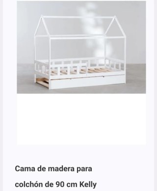Cama tipi infantil blanca + colchón
